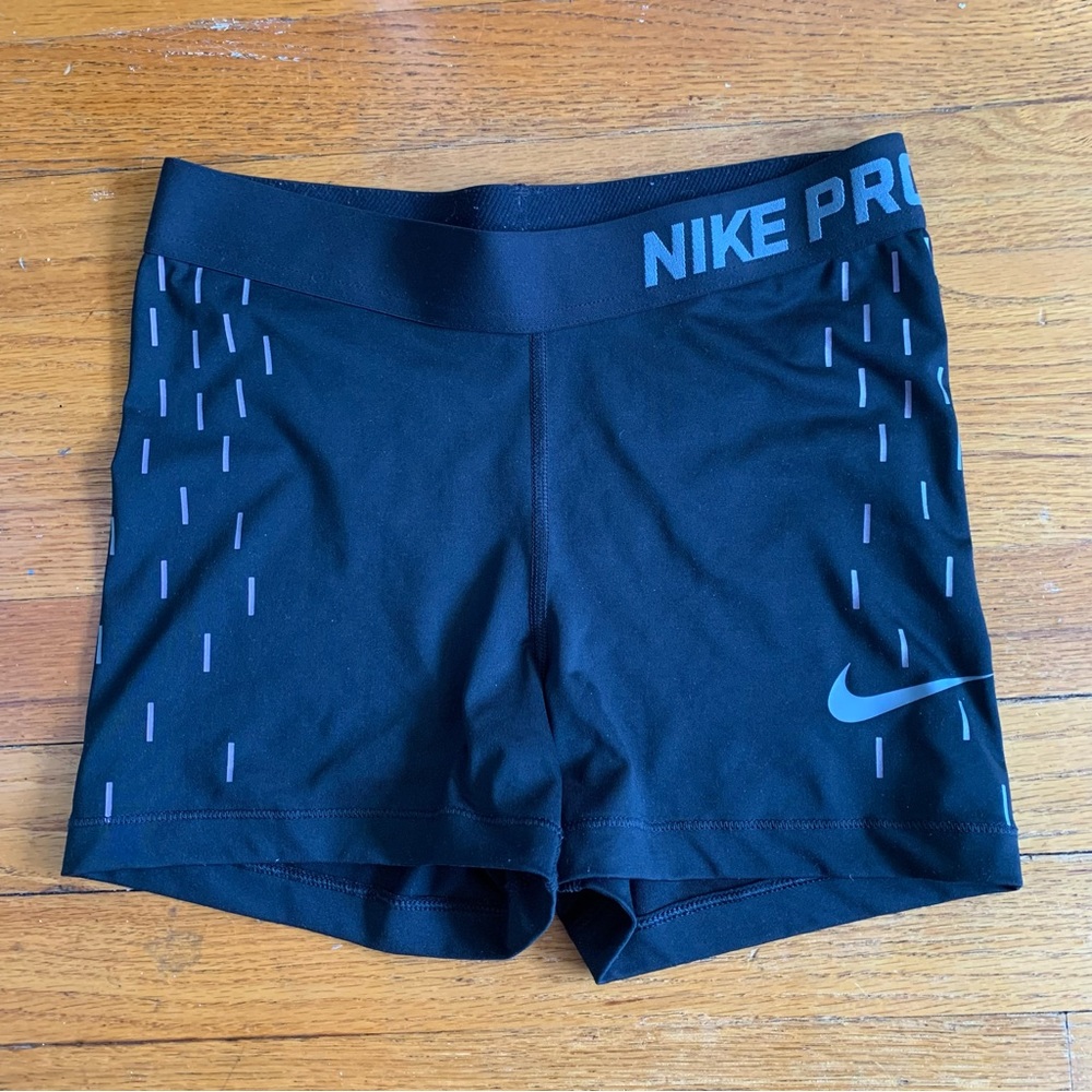 Black Nike Pro 3” Spandex Tight Running Athletic Shorts